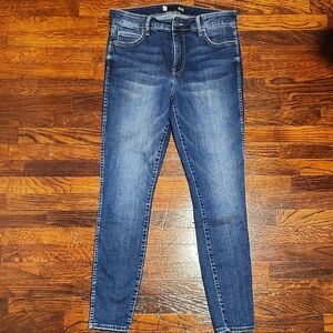 Kut from the Kloth MIA Fab Ab Toothpick Skinny Dark Blue Skinny Jeans Size 8